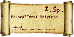 Pokoráczki Szigfrid névjegykártya